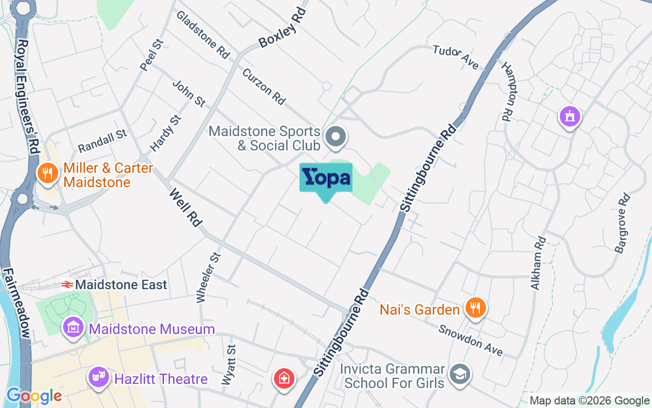 Map showing the location of ME14 5AW