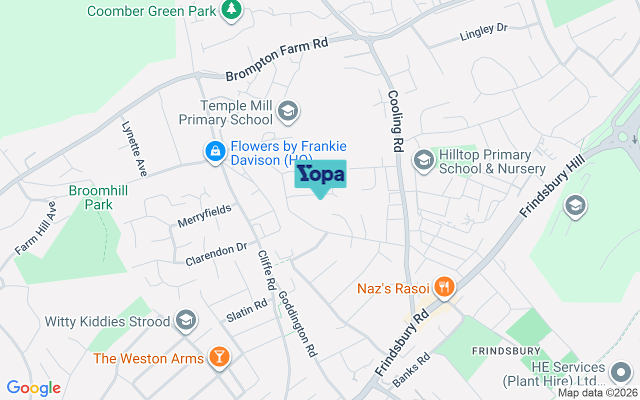 Map showing the location of ME2 3XB