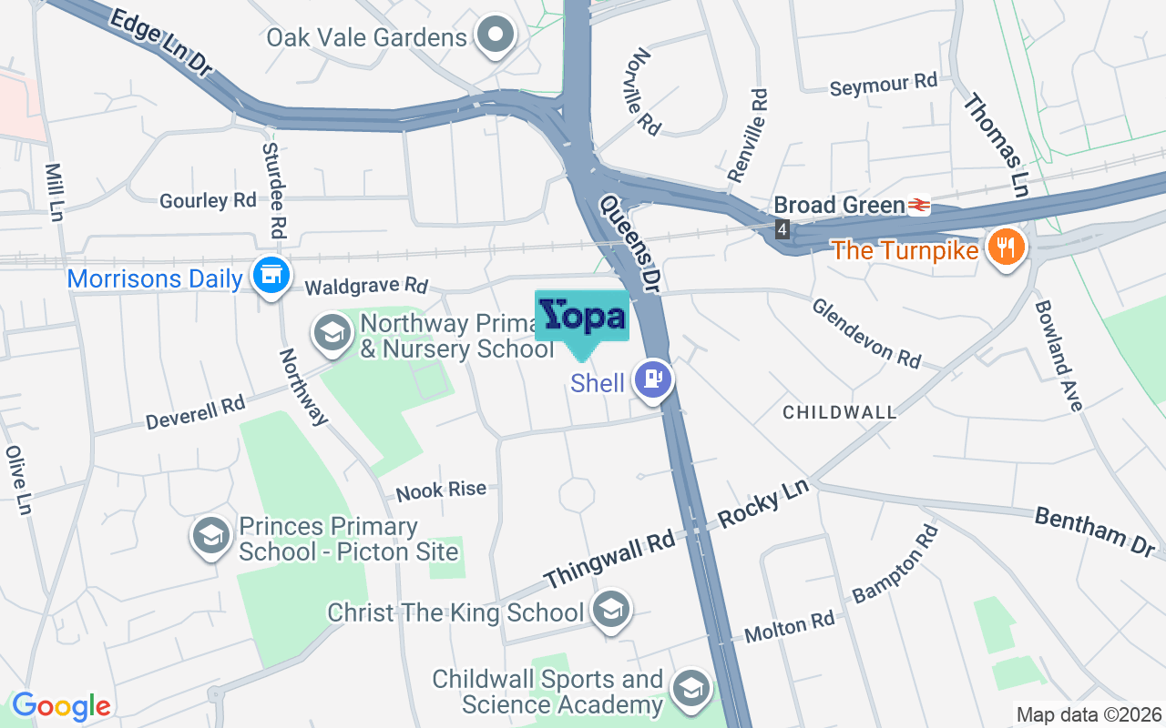 Map showing the location of L15 7LR