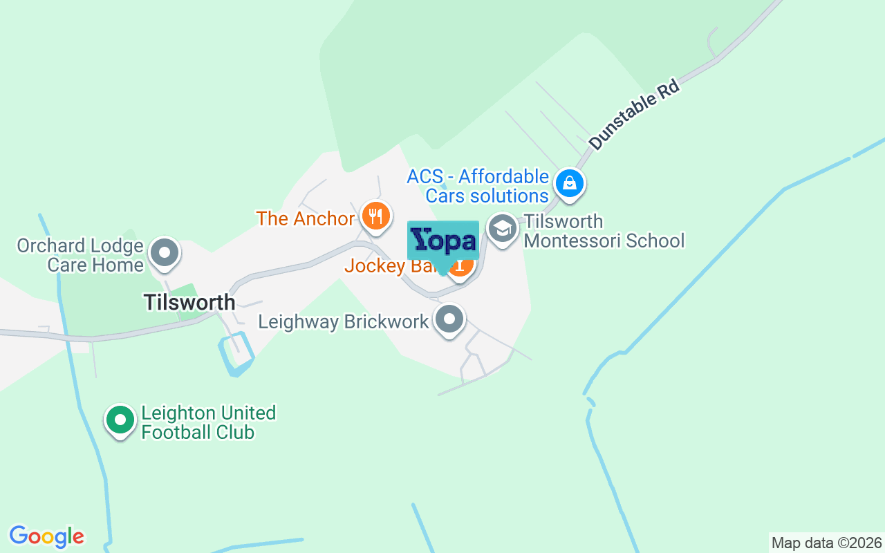 Map showing the location of LU7 9PU