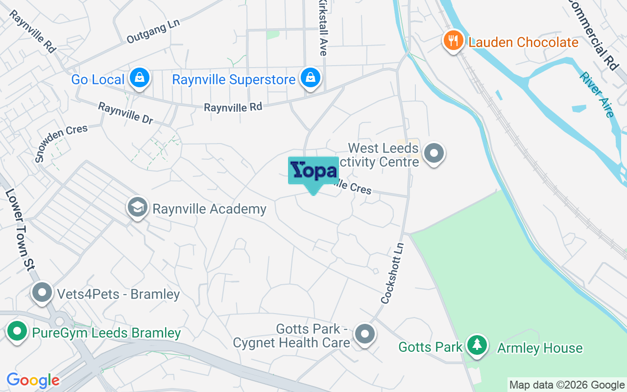 Map showing the location of LS12 2JB