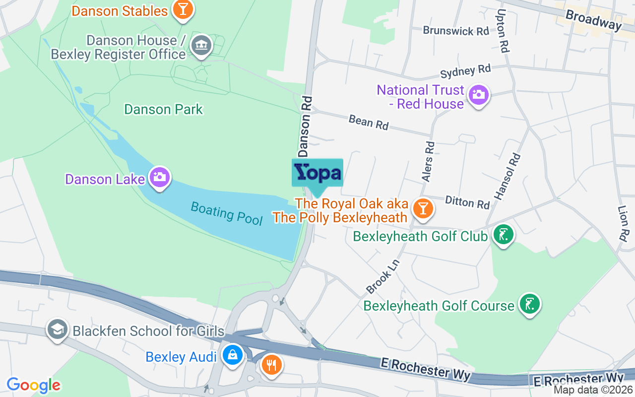 Map showing the location of DA6 8HP