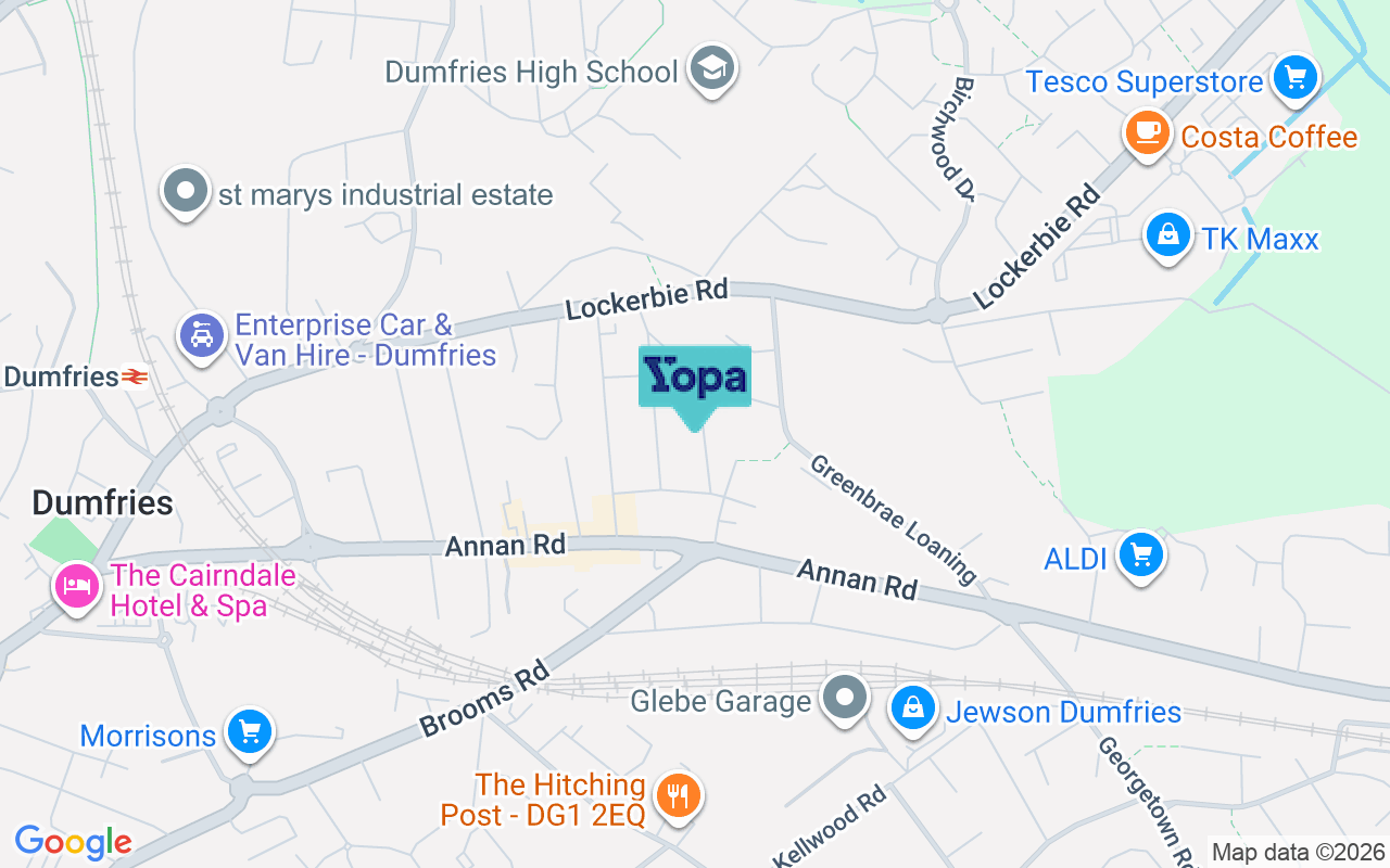Map showing the location of DG1 3DP