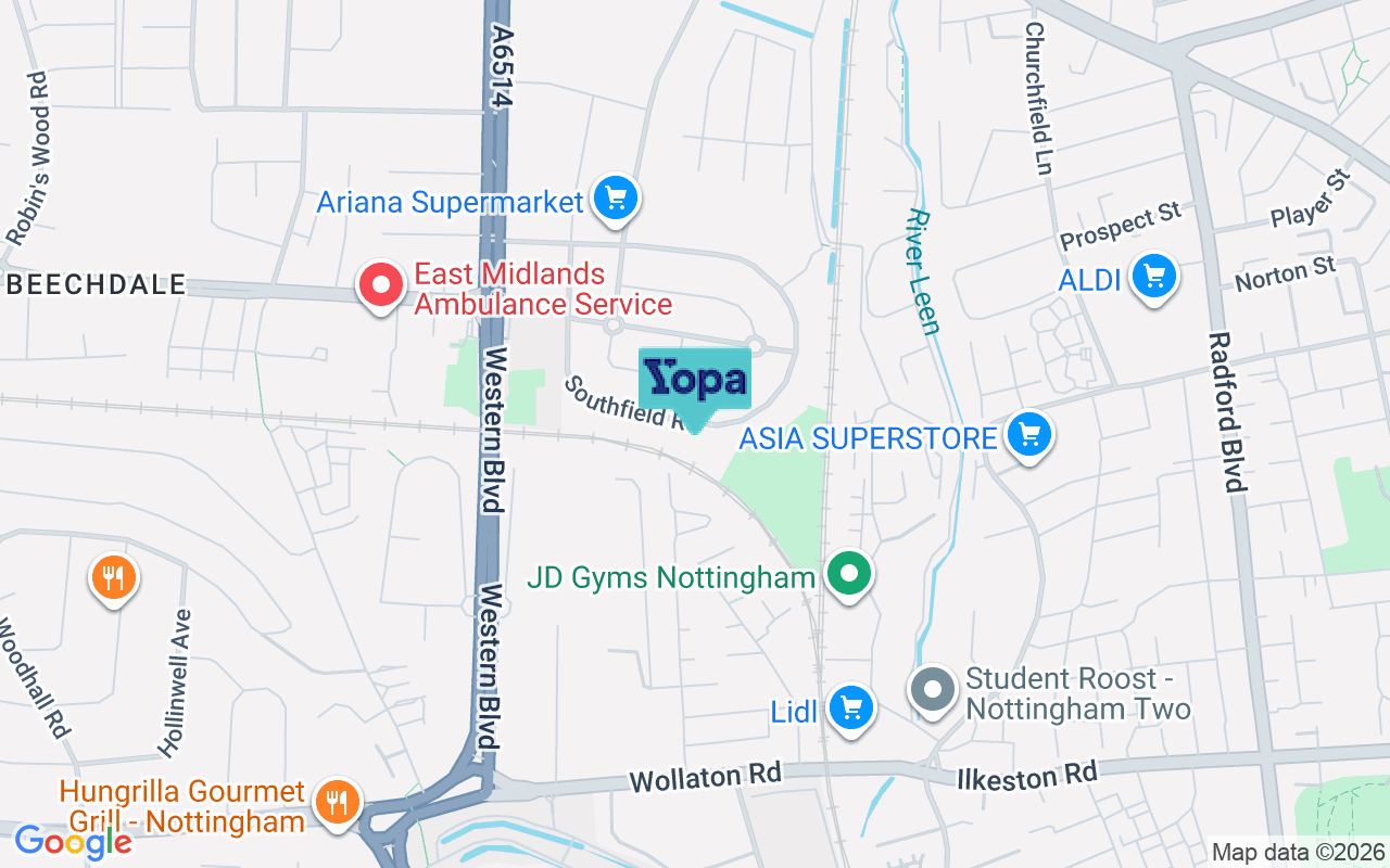 Map showing the location of NG8 3PL