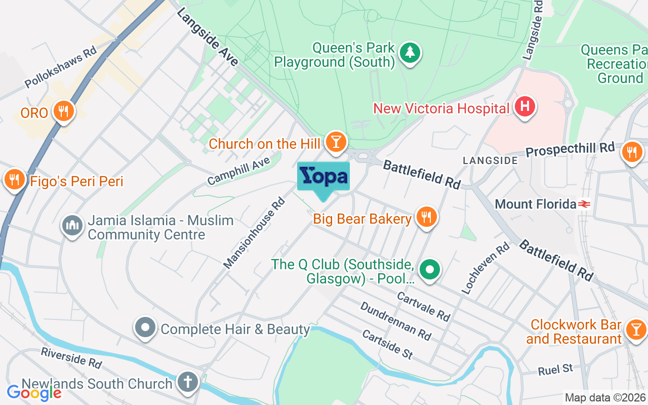 Map showing the location of G42 9UG