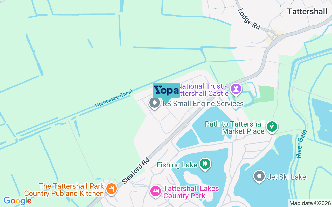 Map showing the location of LN4 4LZ