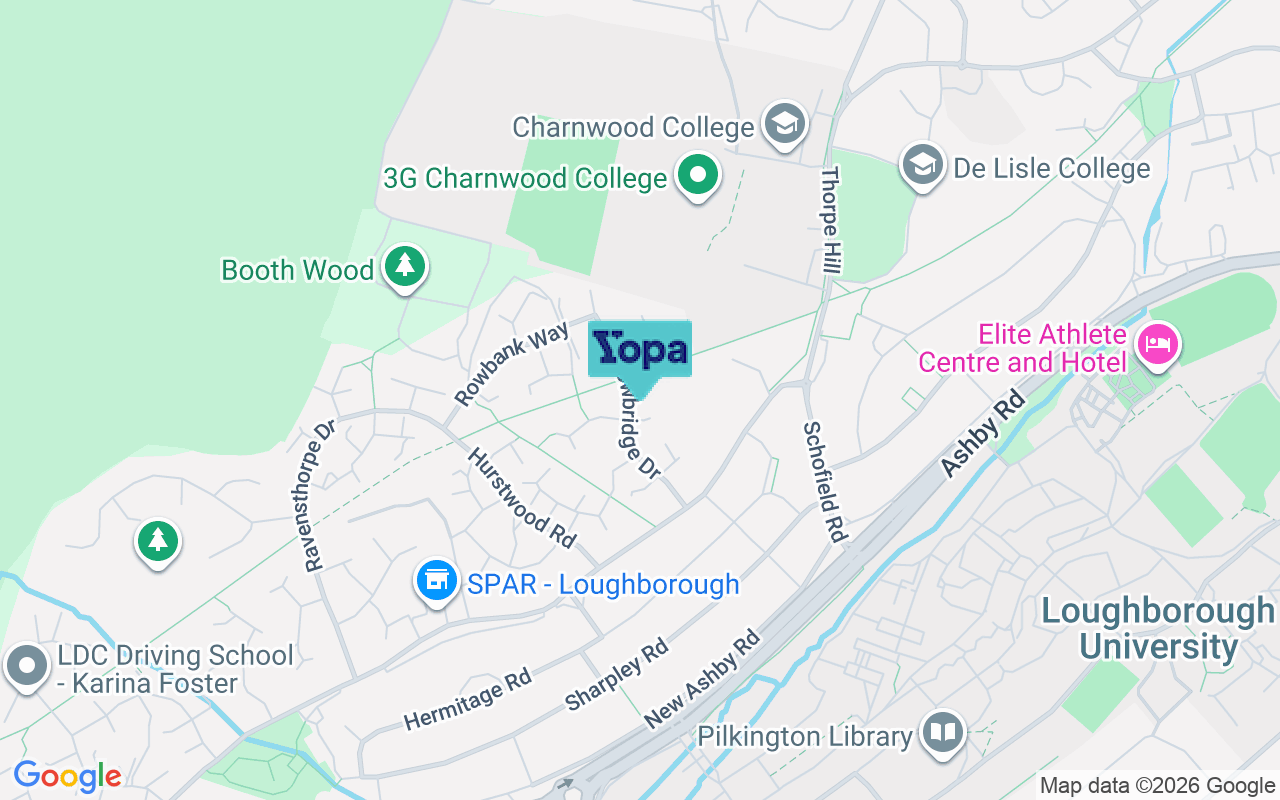 Map showing the location of LE11 4SU
