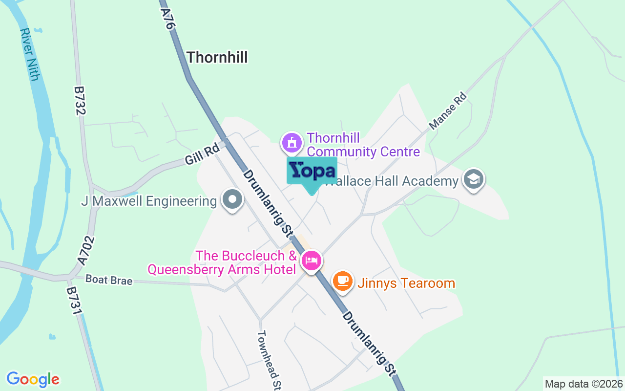 Map showing the location of DG3 5PJ
