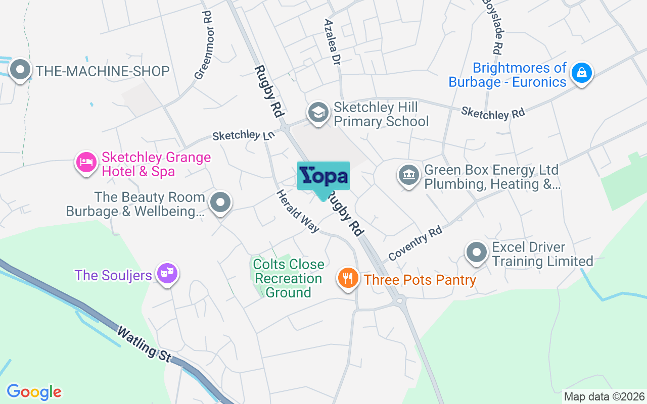 Map showing the location of LE10 2LF