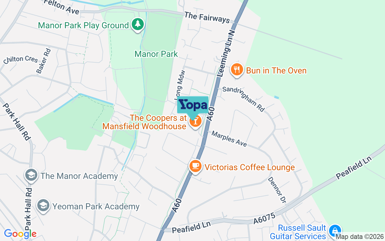 Map showing the location of NG19 9QP