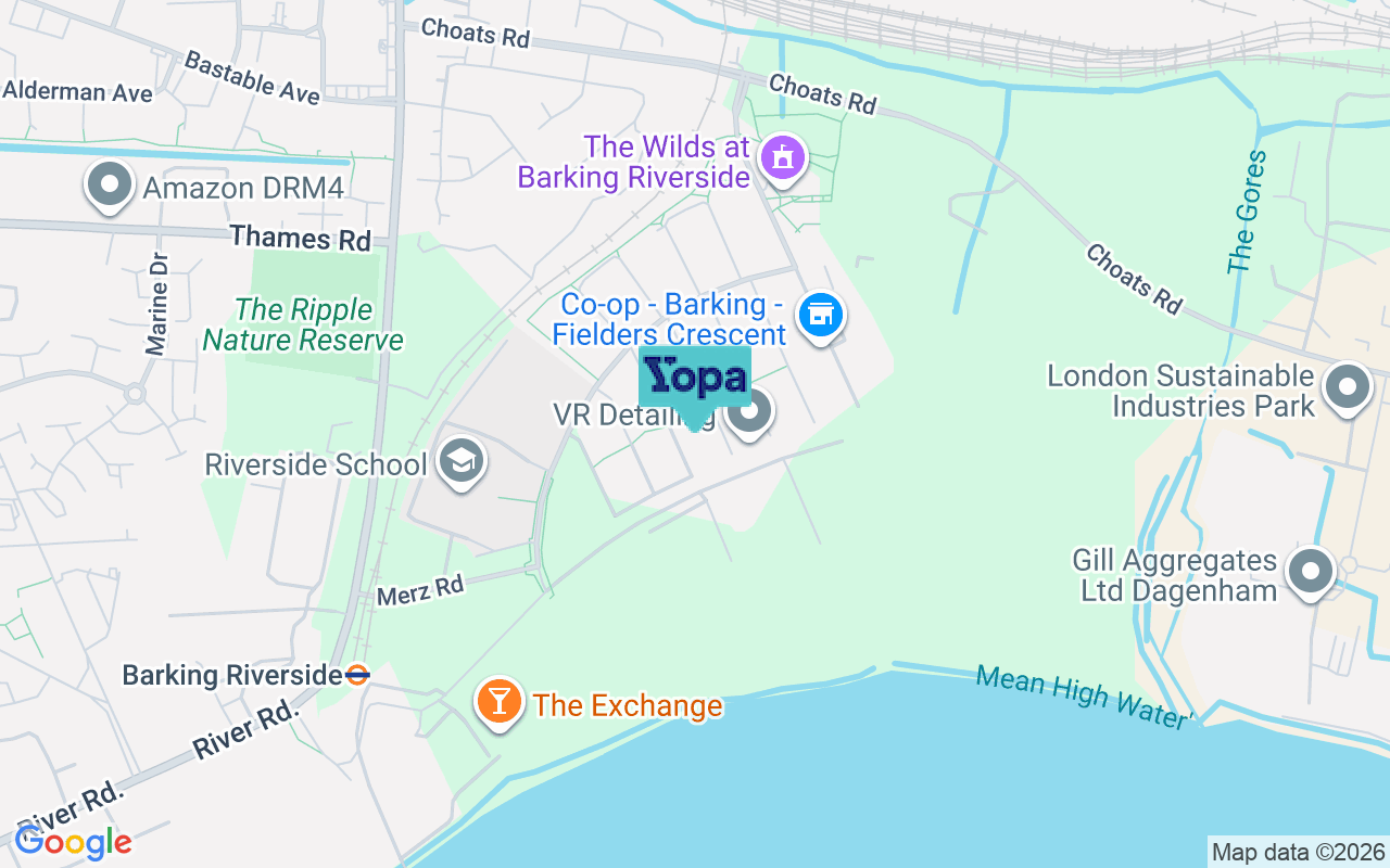 Map showing the location of IG11 0ZW