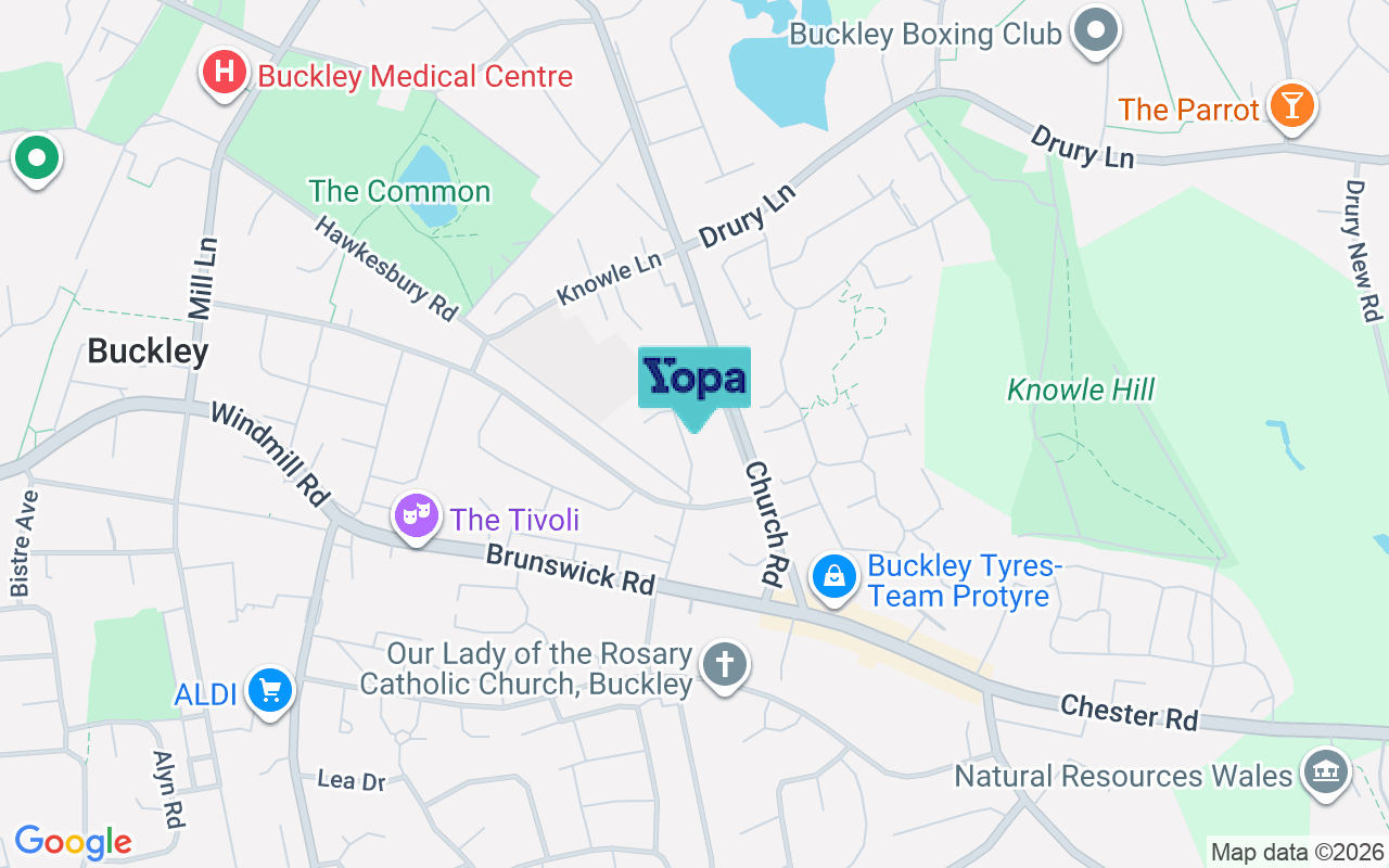Map showing the location of CH7 3JE