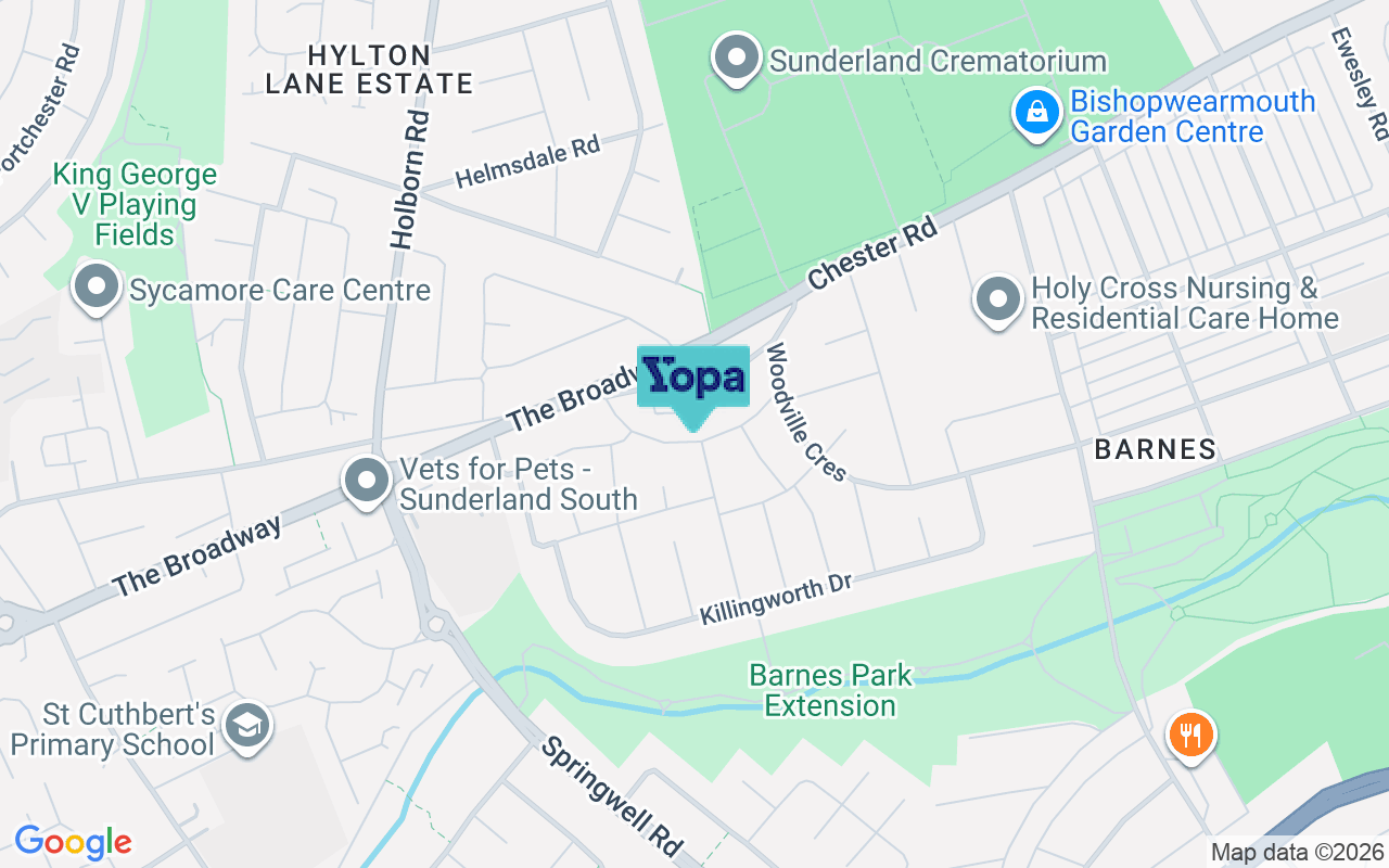 Map showing the location of SR4 8LW