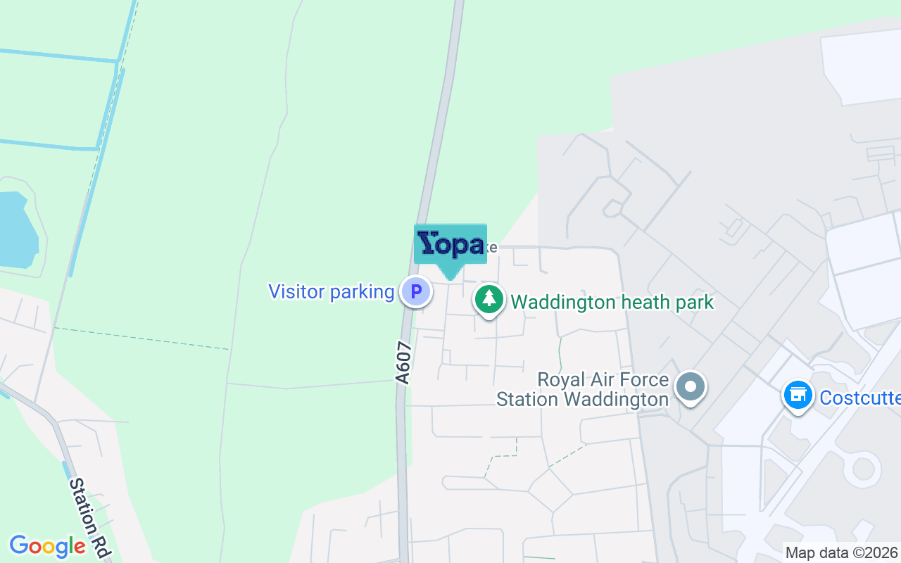 Map showing the location of LN5 9ZE