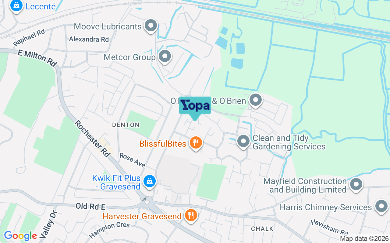 Map showing the location of DA12 2LT