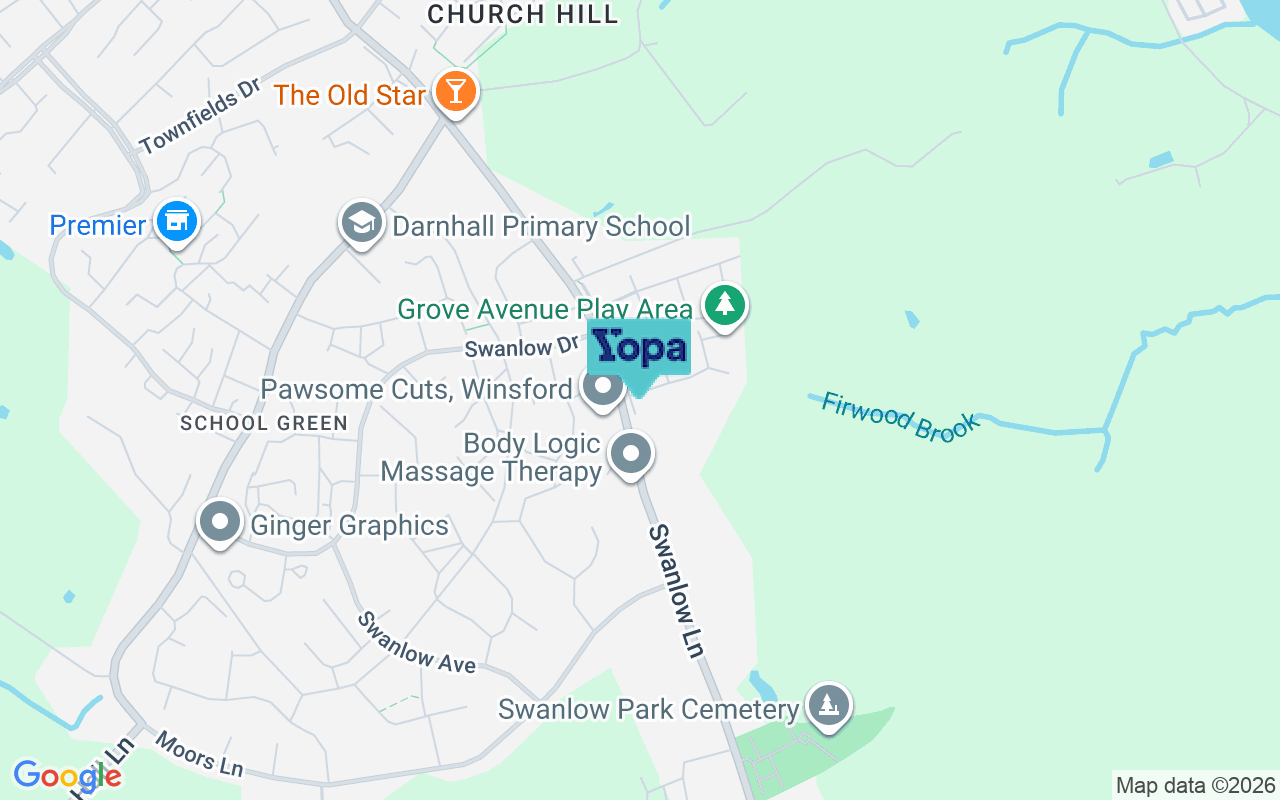 Map showing the location of CW7 1TJ
