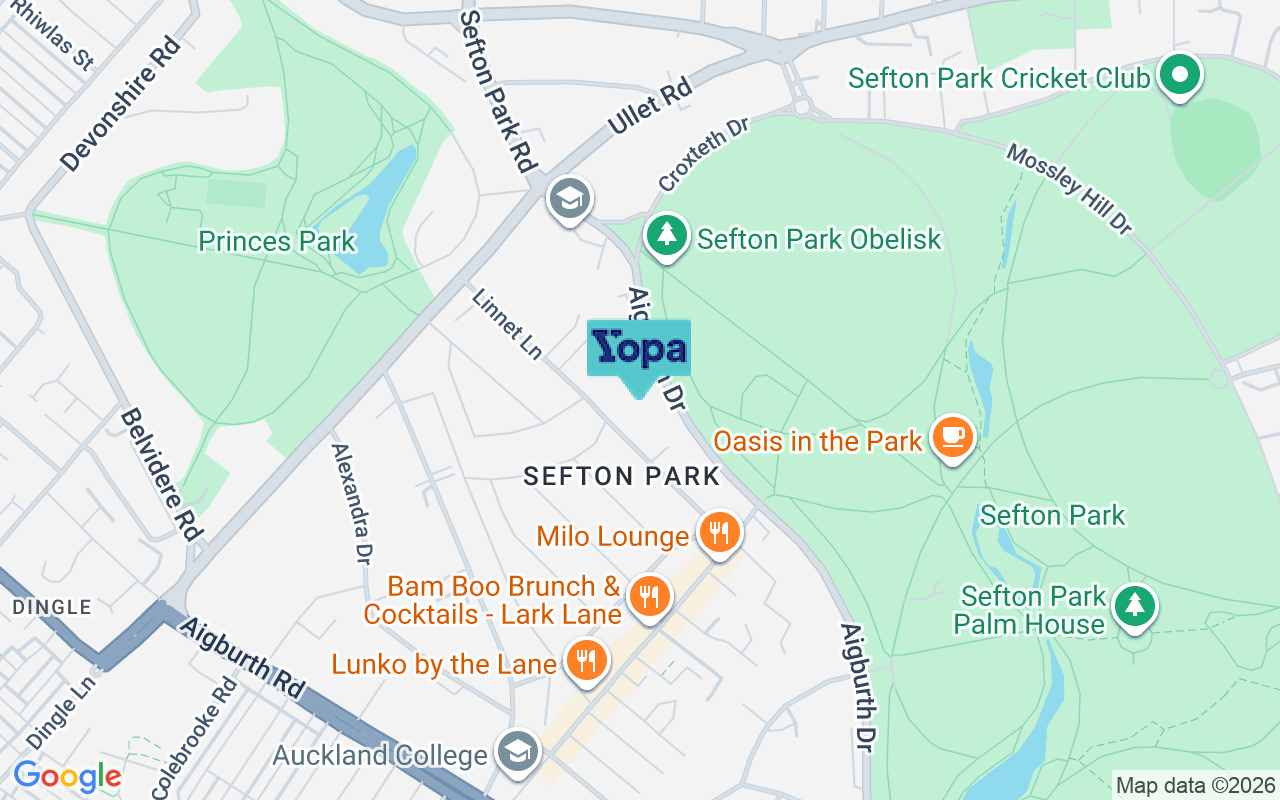 Map showing the location of L17 3AA