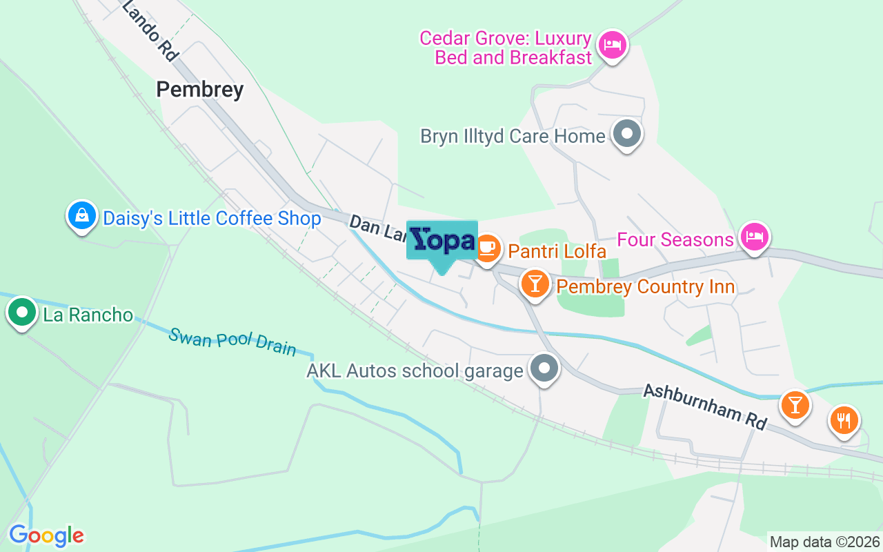 Map showing the location of SA16 0UG