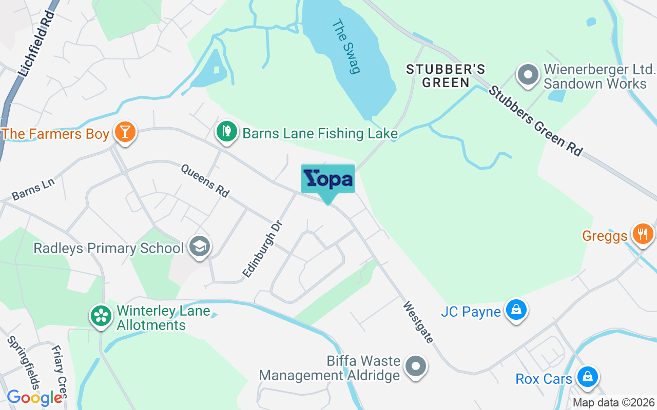 Map showing the location of WS9 8BS