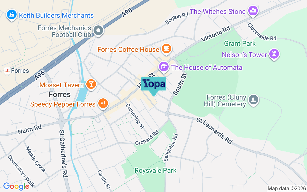 Map showing the location of IV36 1PT
