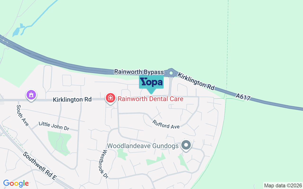 Map showing the location of NG21 0JX