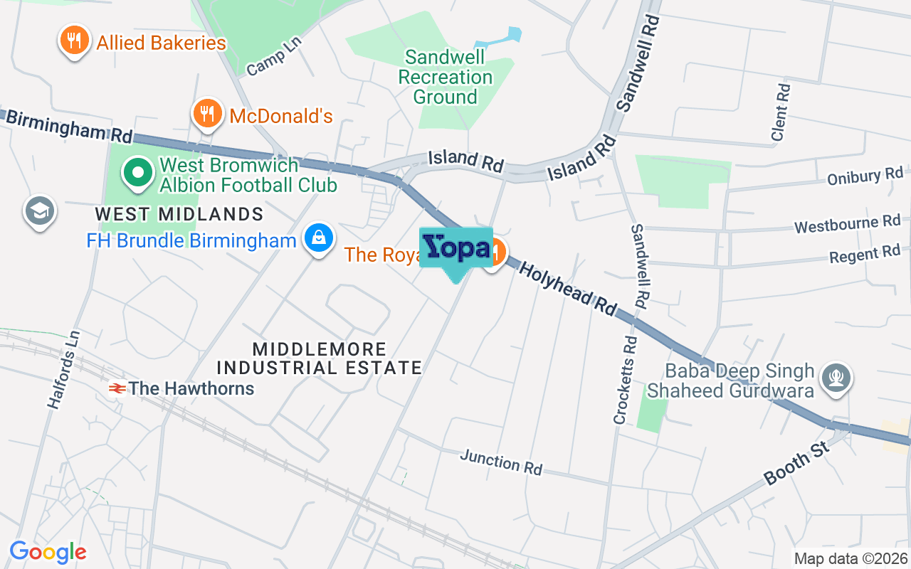 Map showing the location of B21 0DS