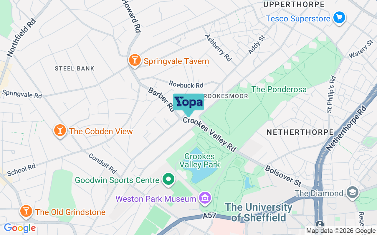 Map showing the location of S10 1BA