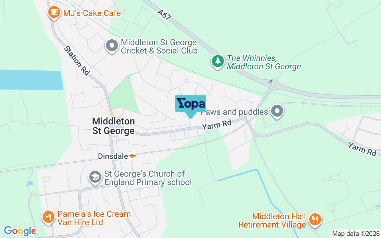 Map showing the location of DL2 1GD