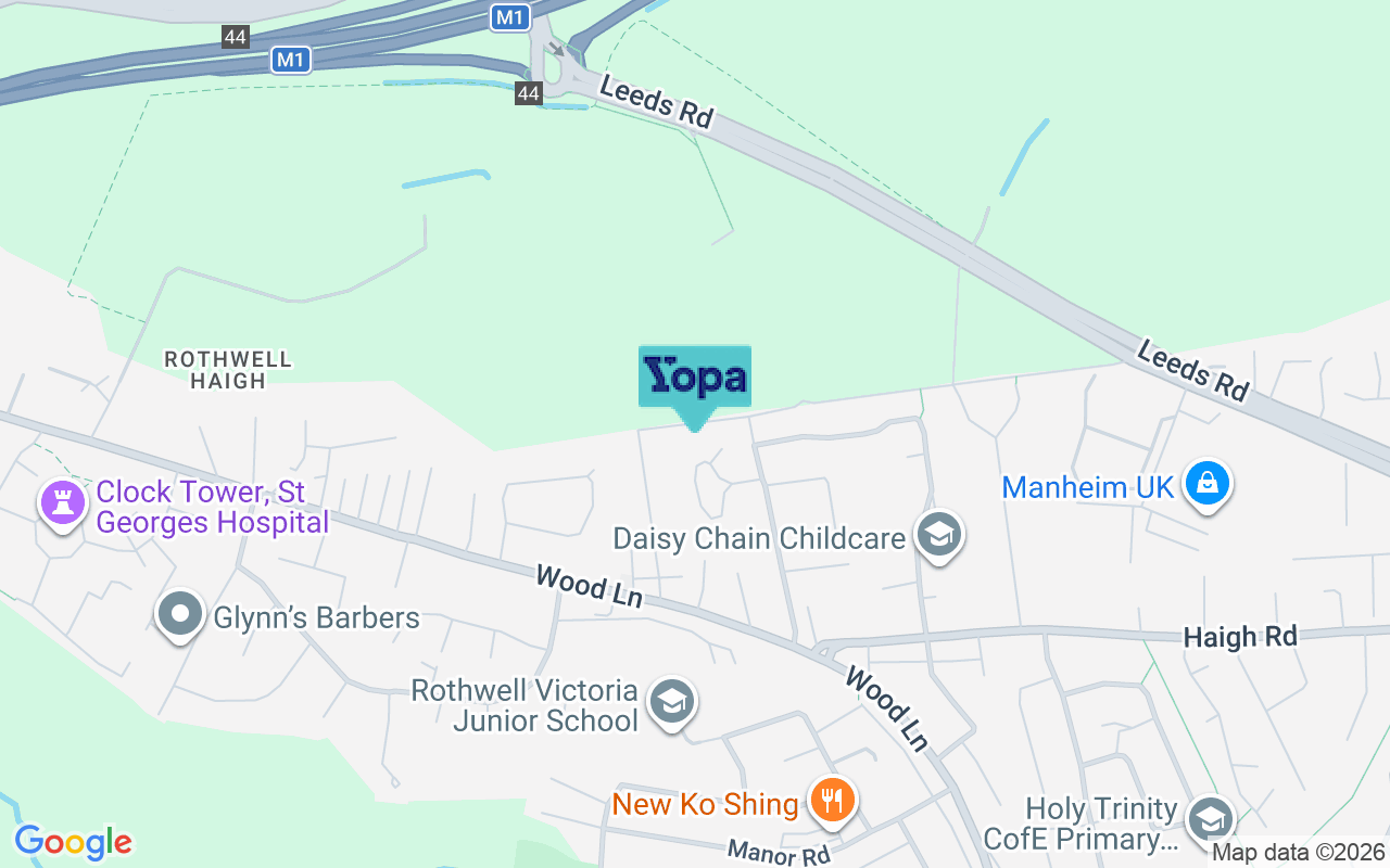 Map showing the location of LS26 0NP