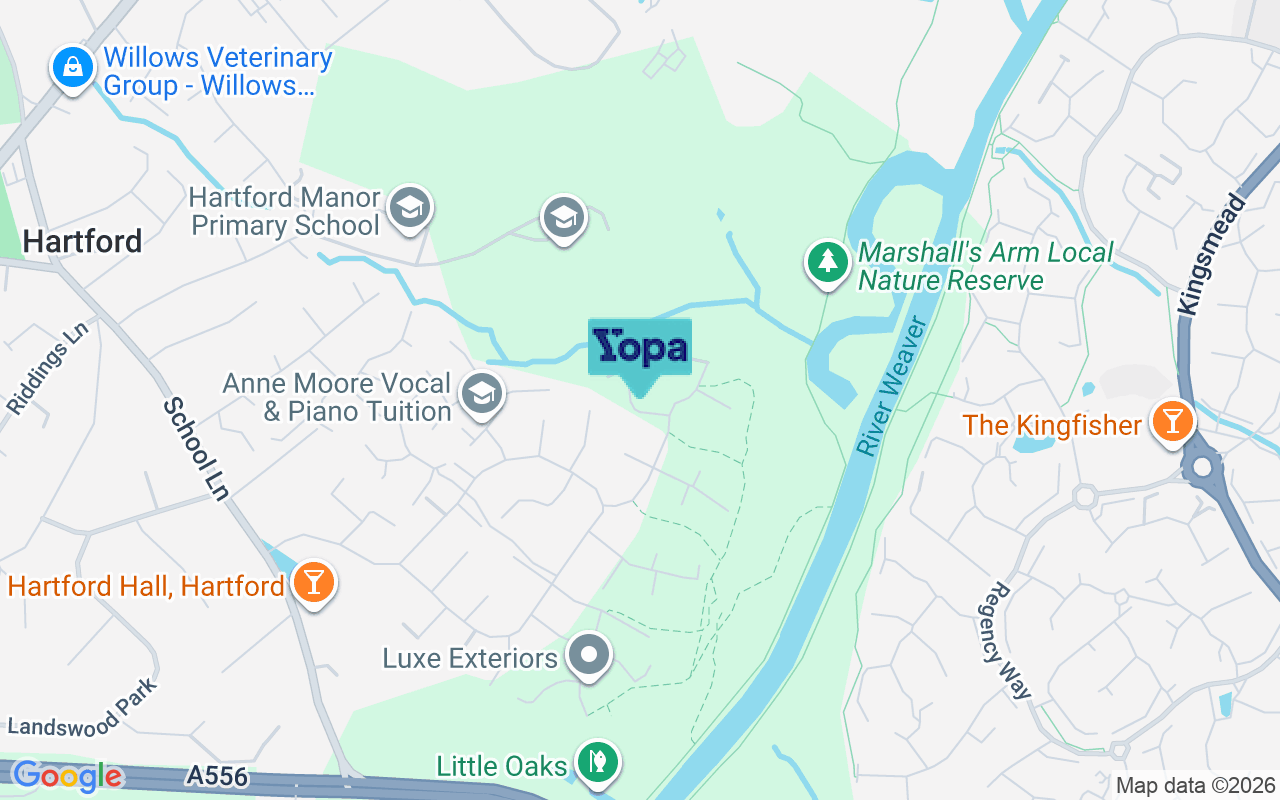 Map showing the location of CW8 1TT
