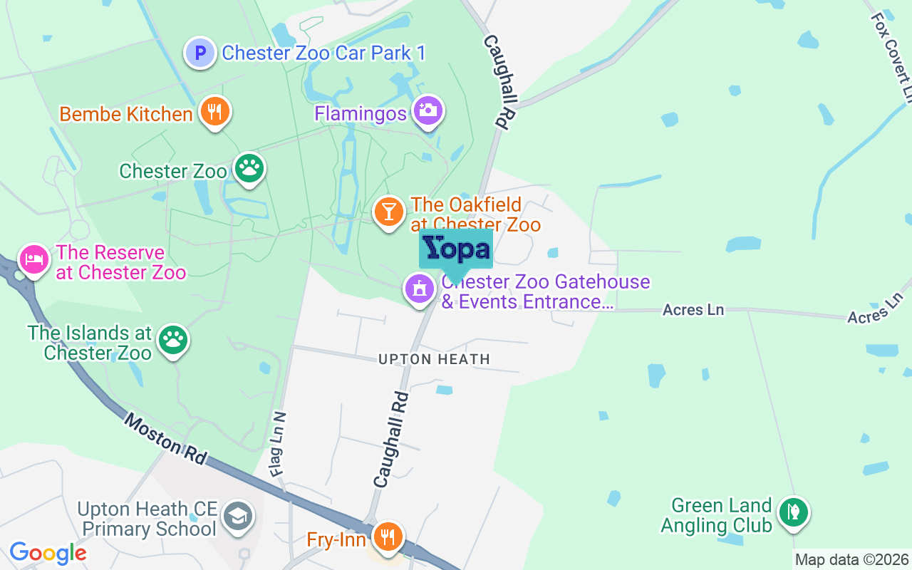 Map showing the location of CH2 1LP