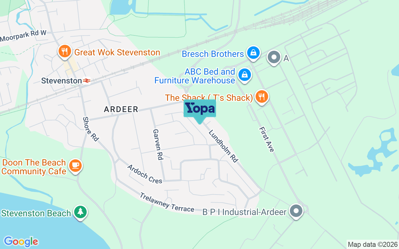 Map showing the location of KA20 3LL