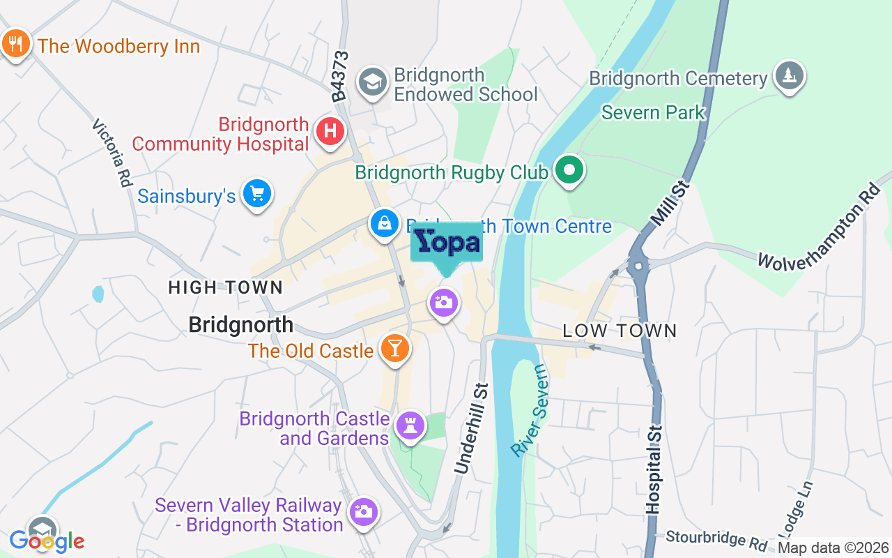 Map showing the location of WV16 4BW