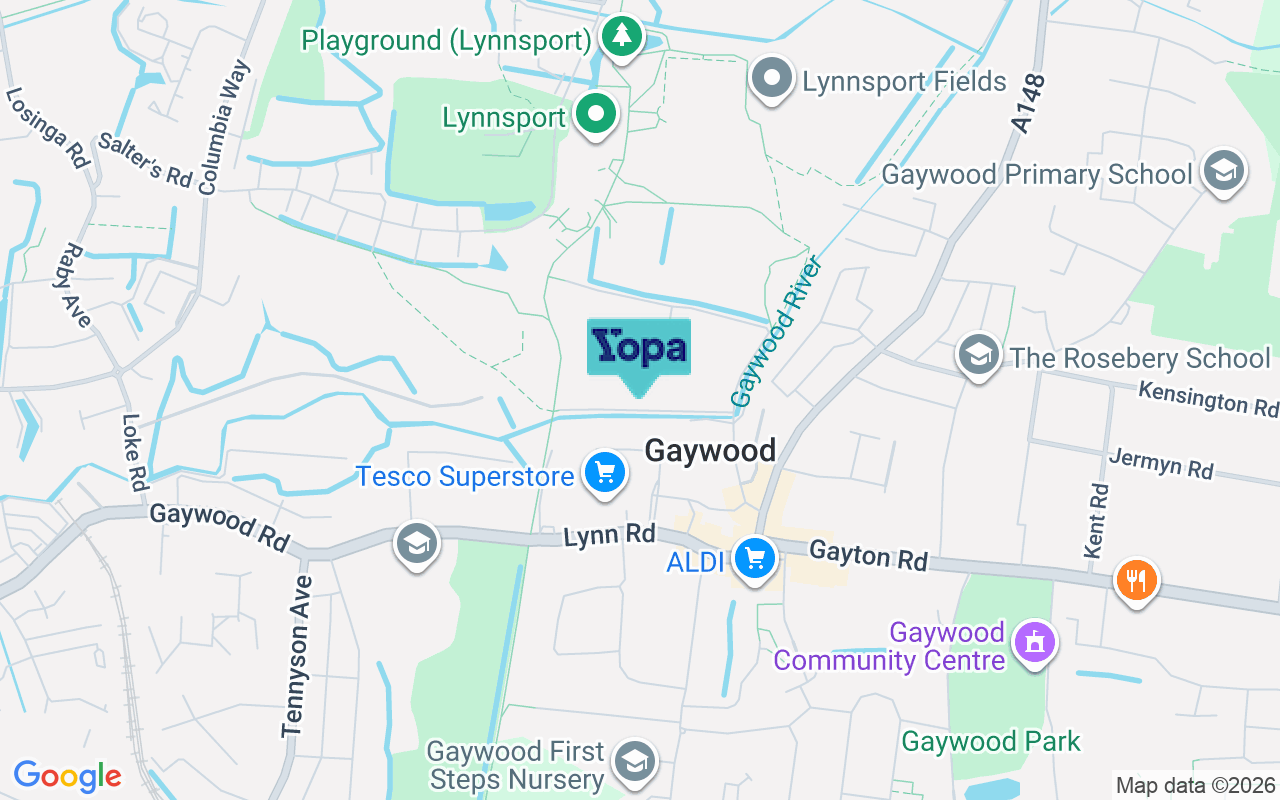 Map showing the location of PE30 4HE
