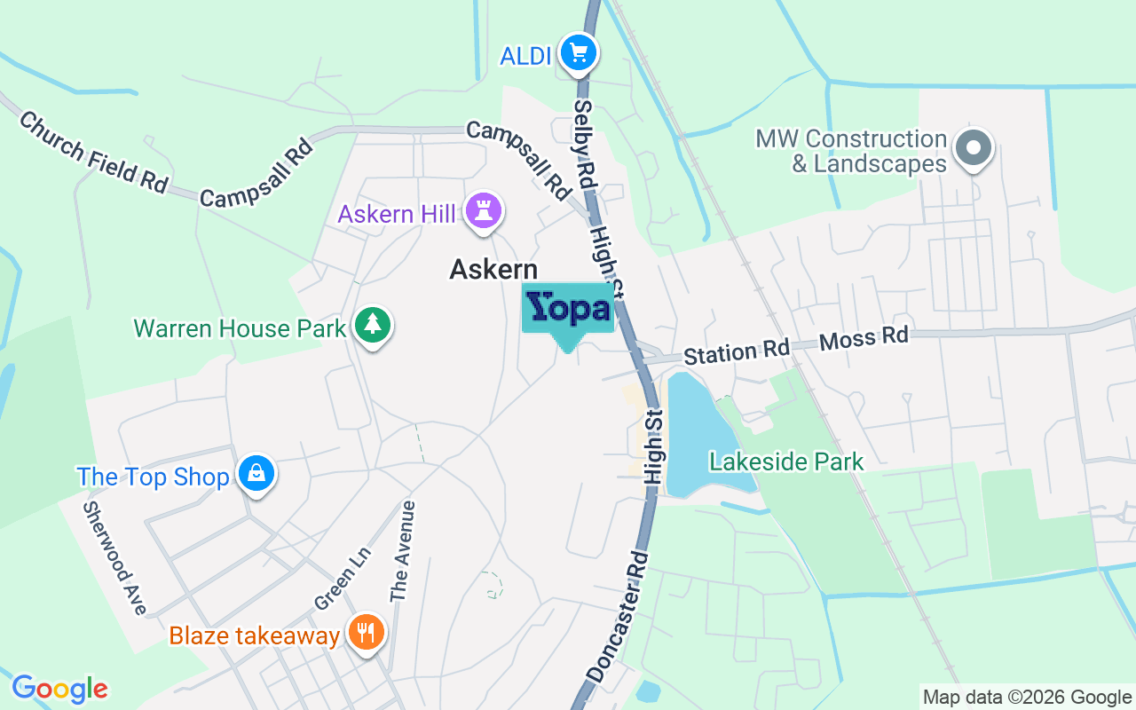 Map showing the location of DN6 0QT