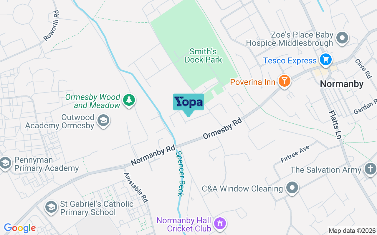 Map showing the location of TS6 0HU