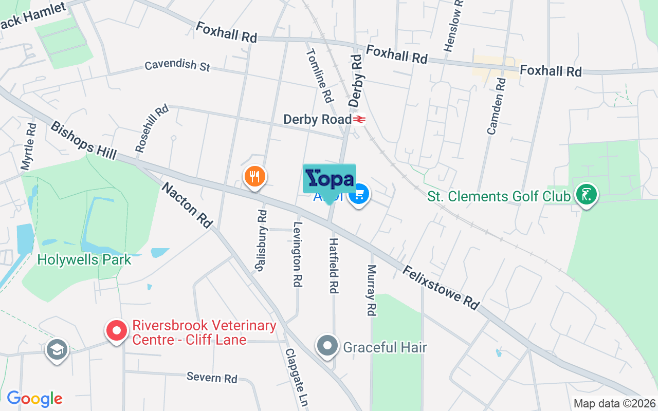 Map showing the location of IP3 8DL