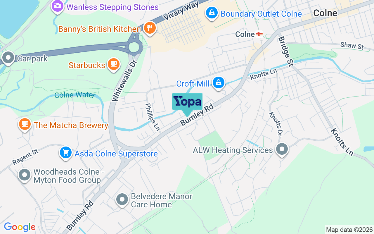 Map showing the location of BB8 8DR