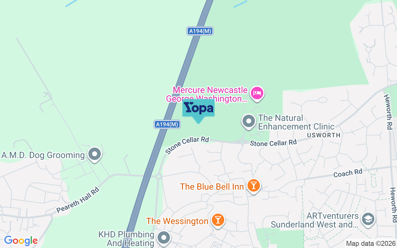 Map showing the location of NE37 1FA