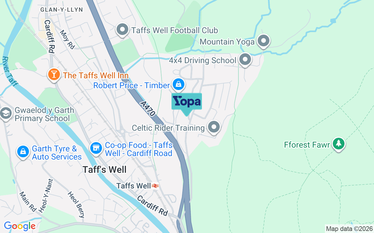 Map showing the location of CF15 7TT