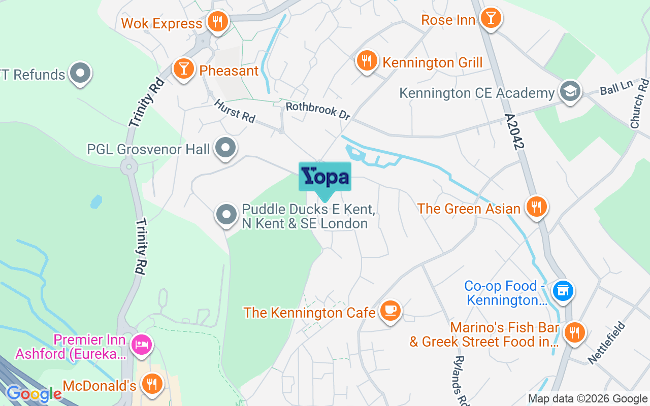 Map showing the location of TN24 9BW