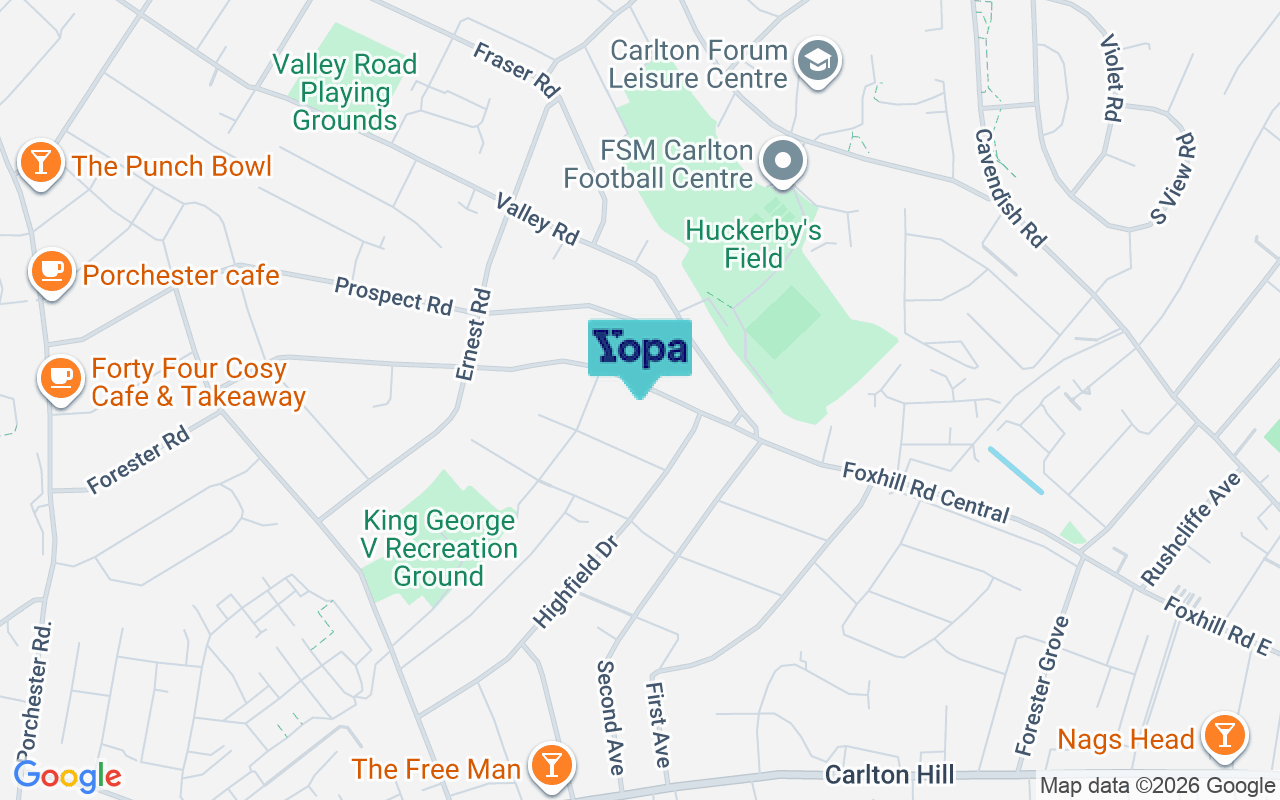Map showing the location of NG4 1PW
