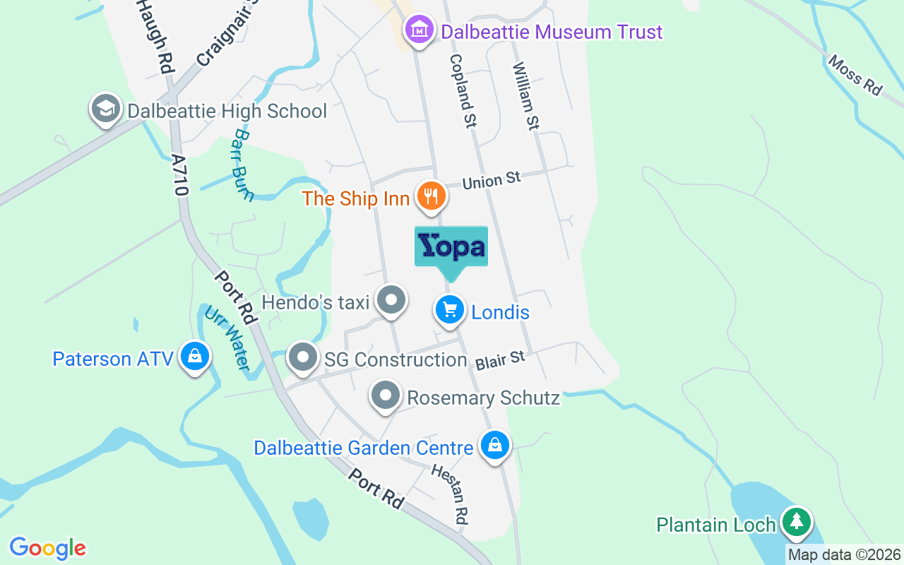 Map showing the location of DG5 4DW