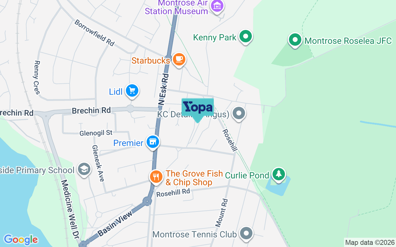 Map showing the location of DD10 8SJ