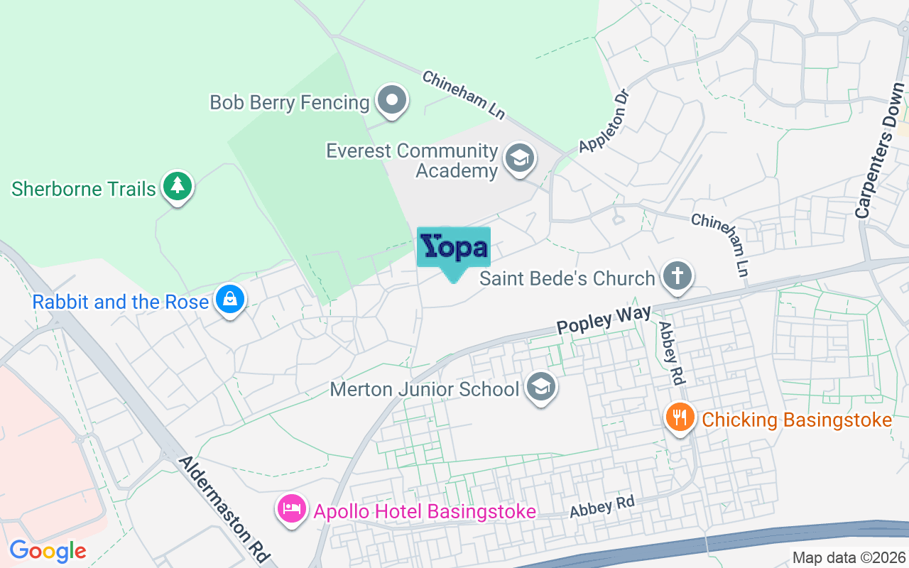 Map showing the location of RG24 9QD