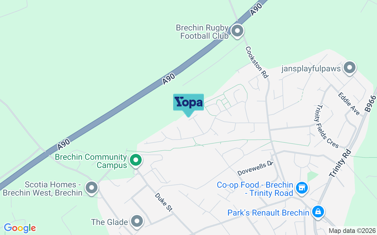Map showing the location of DD9 6DG