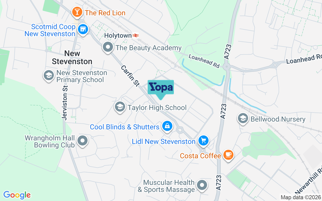 Map showing the location of ML1 4ET