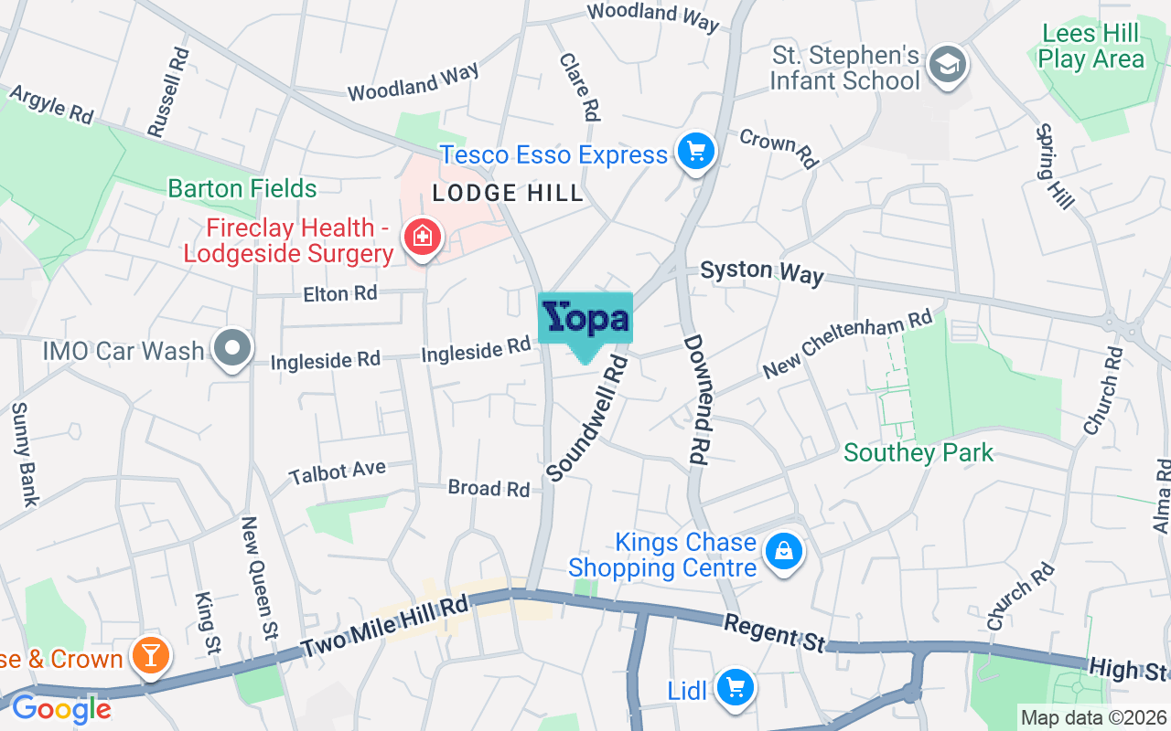 Map showing the location of BS15 1JF