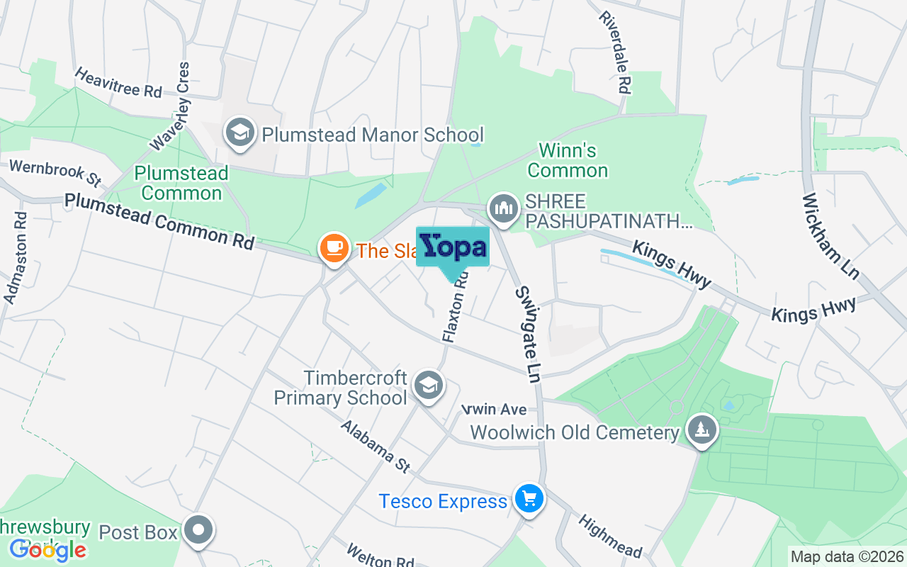 Map showing the location of SE18 2JR
