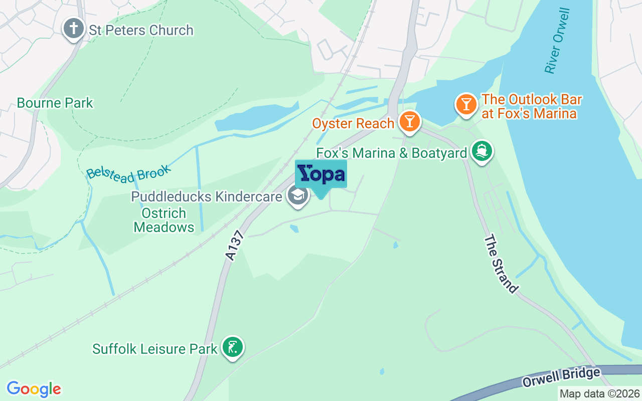 Map showing the location of IP2 8NE